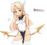  bow_(weapon) copyright_request oekaki onija_tarou solo thighhighs weapon 