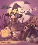  1girl bow costume eiko_carol final_fantasy final_fantasy_ix halloween hat jack-o'-lantern lowres pumpkin trick_or_treat vivi_ornitier watermark web_address witch_hat yellow_bow 