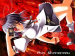  black_hair blush camera geta hat looking_at_viewer red_eyes shameimaru_aya short_hair skirt solo stem tengu-geta touhou 