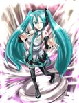  aqua_hair hatsune_miku long_hair mikage_nao solo thighhighs twintails very_long_hair vocaloid 