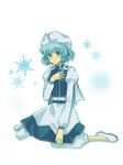  artist_request bangs hat letty_whiterock snowflakes solo touhou 