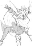  bardiche fate_testarossa greyscale lyrical_nanoha mahou_shoujo_lyrical_nanoha_strikers monochrome sketch solo thighhighs uka yuuka_(o.t.kingdom) 