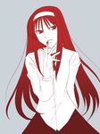  artist_request blood hairband lowres red_eyes red_hair solo toono_akiha tsukihime vermillion_akiha 