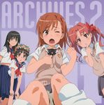  misaka_mikoto neko saten_ruiko screening seifuku shirai_kuroko to_aru_kagaku_no_railgun to_aru_majutsu_no_index uiharu_kazari 