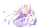  collar dress highres long_hair momo_(shinigami_no_ballad) nanakusa shinigami_no_ballad smile solo white_dress white_hair 