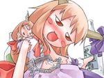  chibi clone drunk ibuki_suika lowres multiple_girls nyagakiya touhou 