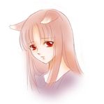  animal_ears holo lowres red_eyes sinko solo spice_and_wolf wolf_ears 