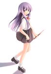  furude_rika higurashi_no_naku_koro_ni knife long_hair purple_eyes purple_hair ryo shadow skirt solo standing 