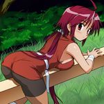  ahoge ass breast_press breasts haruyama_kazunori large_breasts lowres nagasarete_airantou rin_(nagasarete_airantou) solo twintails 