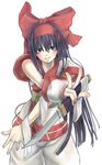  artist_request bow hair_bow huge_bow knife long_hair nakoruru red_bow samurai_spirits solo 