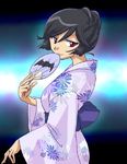  black_hair duplicate fan japanese_clothes kaibutsu_oujo kamura_reiri kimono lowres onyx_(artist) red_eyes vampire 