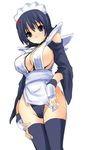  breasts cleavage goban iroha_(samurai_spirits) large_breasts maid samurai_spirits sideboob solo thighhighs 