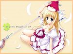  arin artist_request bird blonde_hair dress golf golf_club pangya solo wallpaper 