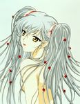  90s back breasts gotou_keiji hoshino_ruri kidou_senkan_nadesico kidou_senkan_nadesico_-_prince_of_darkness lipstick long_hair looking_back makeup medium_breasts nude solo twintails upper_body 