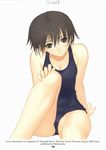  copyright_request dengeki_hime highres legs one-piece_swimsuit original scan school_swimsuit short_hair solo swimsuit tanaka_takayuki 