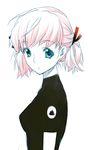  copyright_request goshiki_suzu green_eyes hair_ribbon pink_hair poop ribbon short_hair short_twintails solo twintails 