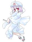  bangs hat luu oekaki saigyouji_yuyuko solo touhou 