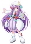  crescent hat long_hair patchouli_knowledge purple_hair solo touhou wapokichi 