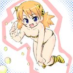 animal_print bikini cosplay kojima_tsuma lowres lum lum_(cosplay) oekaki oni parody sasamori_karin solo swimsuit tiger_print to_heart_2 urusei_yatsura 
