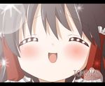  black_hair clannad hakurei_reimu happy_state parody scarlet_(studioscr) solo touhou 