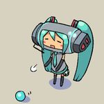  aqua_hair chan_co chibi full_body hatsune_miku katamari_damacy long_hair parody solo twintails very_long_hair vocaloid 