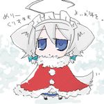  :&lt; ahoge angeltype animal_ears braid chibi dog_ears dog_tail inu_sakuya izayoi_sakuya lowres pixel_art short_hair silver_hair solo tail touhou twin_braids 