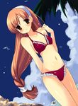  bikini braid day frilled_bikini frills garden_(game) hairband kyougoku_shin navel rindou_mana solo swimsuit 