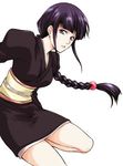  bleach braid kurotsuchi_nemu lowres purple_eyes purple_hair single_braid solo 