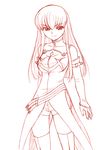  c.c. code_geass long_hair misnon_the_great monochrome red solo thighhighs 