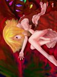  e.x.on feet_out_of_frame fetal_position flandre_scarlet hands plantar_flexion socks solo touhou wings 