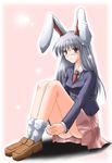  animal_ears bunny_ears necktie reisen_udongein_inaba sitting skirt solo subaru_noji touhou 