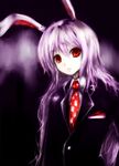  animal_ears animal_print artist_request bunny_ears bunny_print necktie red_neckwear reisen_udongein_inaba solo touhou 