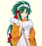  green_hair imageboard_colors jochuu-san lowres maid oekaki original solo yagisaka_seto 