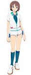  copyright_request headphones headphones_around_neck kneehighs mebae purple_eyes short_hair shorts socks solo 