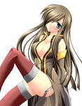  breasts cleavage large_breasts red_legwear tales_of_(series) tales_of_the_abyss tamagawa_yukimaru tear_grants thighhighs 