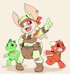  anthro baby bat cuddlehooves diaper dinosaur ear_piercing living_plush mammal open_mouth piercing red_eyes reptile scalie simple_background white_background young 