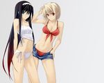  arcueid_brunestud black_hair blonde_hair blue_eyes red_eyes swimsuit tohno_akiha toono_akiha tsukihime 