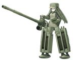  armor cannon konami_mecha_musume mecha_musume military object_279_(personification) original red_star shimada_fumikane solo welding_mask 