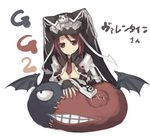 bat_wings black_bra black_gloves black_hat bra breasts cleavage closed_mouth demon expressionless fingerless_gloves gloves guilty_gear guilty_gear_2 hat jitome kashiwamochi_yomogi large_breasts long_hair long_sleeves looking_at_viewer necktie open_clothes pillow red_eyes red_hair red_neckwear simple_background sketch skull solo spikes translation_request underwear valentine_(guilty_gear) white_background wings 