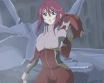  bodysuit gundam gundam_seed gundam_seed_destiny lunamaria_hawke red_bodysuit skin_tight solo yomi_(indigoriver) 