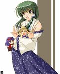  chibi hana_(hana_mo_arashi_mo) hat kochiya_sanae minigirl moriya_suwako multiple_girls touhou yasaka_kanako 