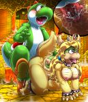  2018 areola bowser breasts clitoris crossgender cum cum_in_pussy cum_inside duo fangs female green_yoshi kitsune_youkai koopa male male/female mario_bros nintendo nipples open_mouth penetration penis princess_koopa pussy pussy_juice scalie sex teeth tongue tongue_out vaginal vaginal_penetration video_games yoshi 