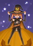  flat_chest halloween hat kasuga_yukihito mahou_sensei_negima! narutaki_fuuka panties solo thighhighs underwear upskirt witch_hat 