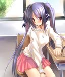  blush fct kooh pangya red_eyes sitting skirt solo twintails 