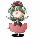  animated animated_gif front_ponytail hair_ribbon kagiyama_hina lowres ribbon solo spinning touhou 