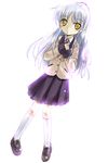  angel_beats! blazer jacket kneehighs shoes silver_hair socks solo tenshi_(angel_beats!) white_legwear yellow_eyes yugi_(magical-dreamer) 