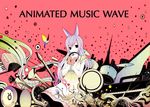  accordion animal_ears bad_id bad_pixiv_id black_eyes copyright_request drum english gradient_hair guitar harmonica headphones instrument kimura_daisuke multicolored_hair solo 