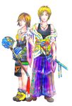  1girl cosplay costume_switch crossdressing final_fantasy final_fantasy_x highres tidus tidus_(cosplay) yuna_(ff10) yuna_(ff10)_(cosplay) 