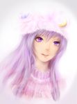  bad_id bad_pixiv_id face hat highres lips long_hair moekyon patchouli_knowledge purple_eyes purple_hair realistic smile solo touhou 