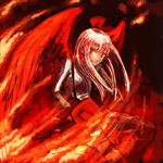  bad_id bad_pixiv_id fiery_wings fire fujiwara_no_mokou itsutsu red red_wings solo touhou wings 